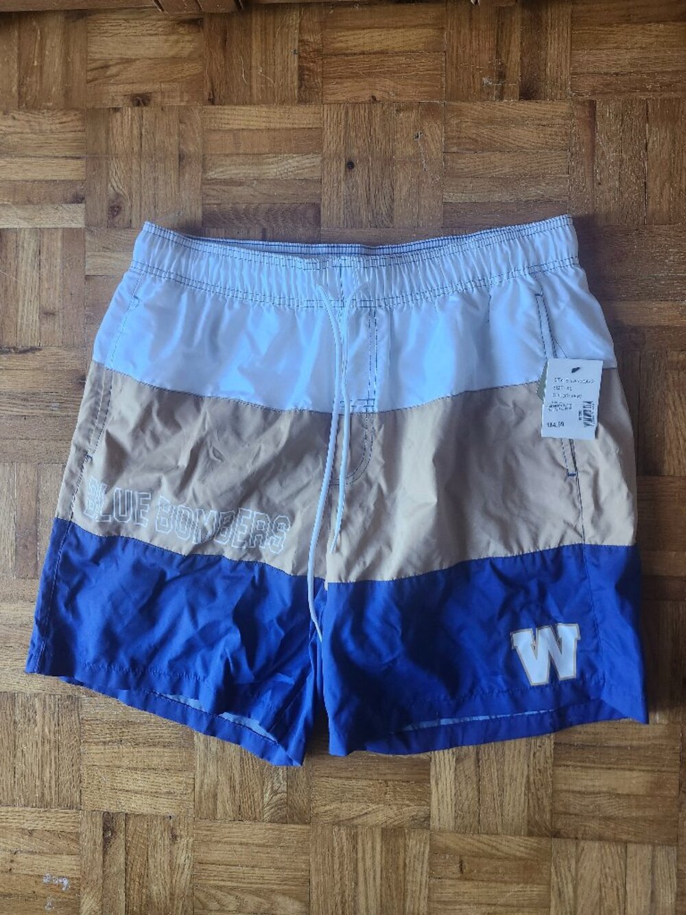 Men's GIII by Carl Banks Winnipeg Blue Bombers Swim Trunks Shorts